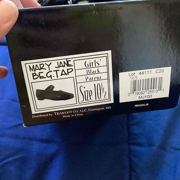 Toddler Girl’s Tap Shoes Black size 10.5 - Picture 3 of 4